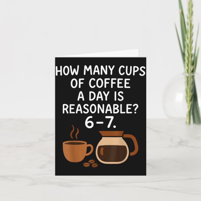 Funny 67 Six Seven Meme Coffee Lover Teacher  Kort (Framsida)