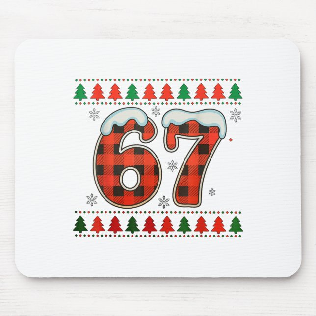 Funny 67 Six Seven Squad Meme Christmas Ugly Sweat Musmatta (Framsidan)