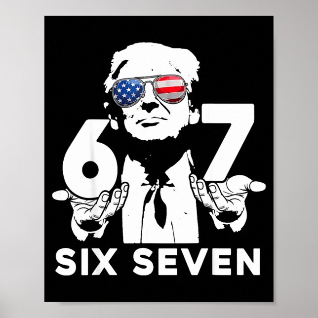 Funny 67 Six Seven Trump Meme  Poster (Framsidan)