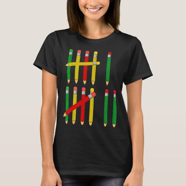 Funny 67 Tally Marks Math For Teachers Students Si T Shirt (Framsida)