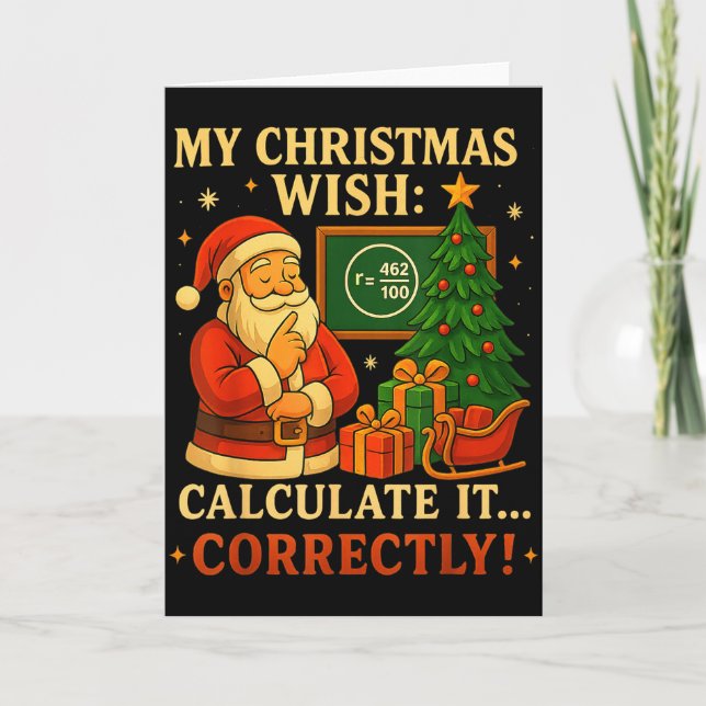 Funny 67 Tee Christmas Math 67 Meme – 6 7 Teacher  Kort (Framsida)