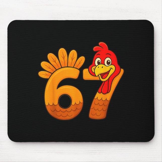 Funny 67 Thanksgiving Turkey Face 67 Number  Musmatta (Framsidan)