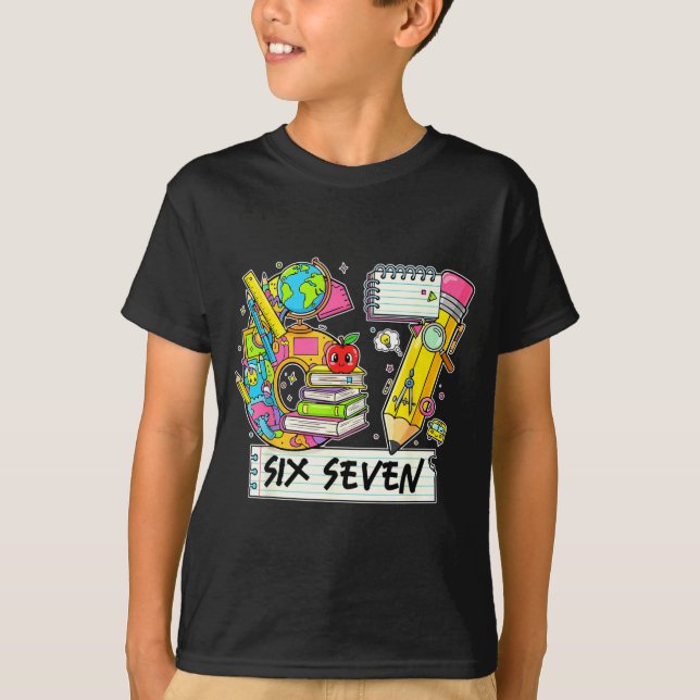 Funny 67th Day Of School, Vibes Funny Six Seven 67 T Shirt (Framsida)