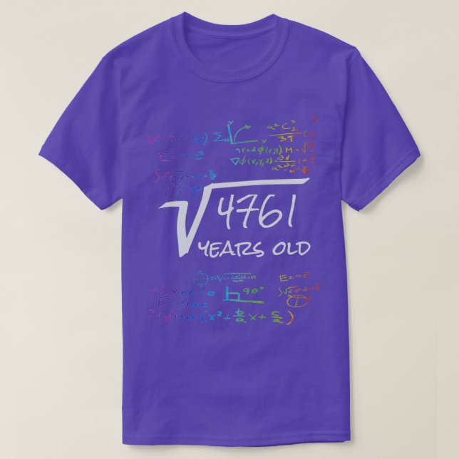 Funny 69:e födelsedagstorget Math Design Square Ro T Shirt (Design framsida)