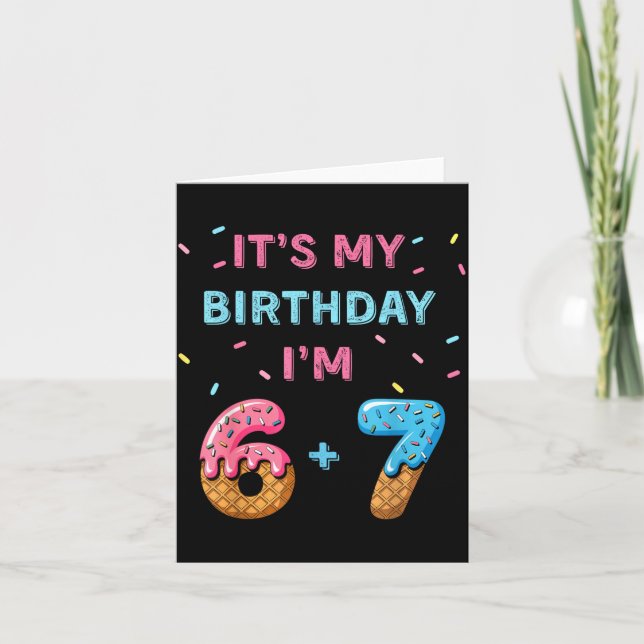 Funny 6 7 13th Birthday - 13th Birthday Six Seven  Kort (Framsida)
