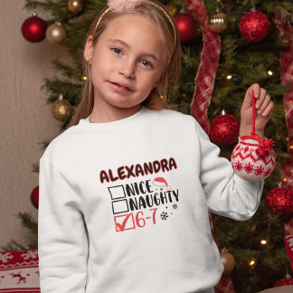 Funny 6-7 Christmas Checklist Custom Name Shirts T Shirt