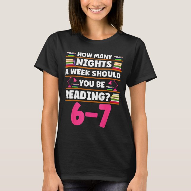 Funny 6 7 Meme Book Lover Teachers Bookish Men Wom T Shirt (Framsida)