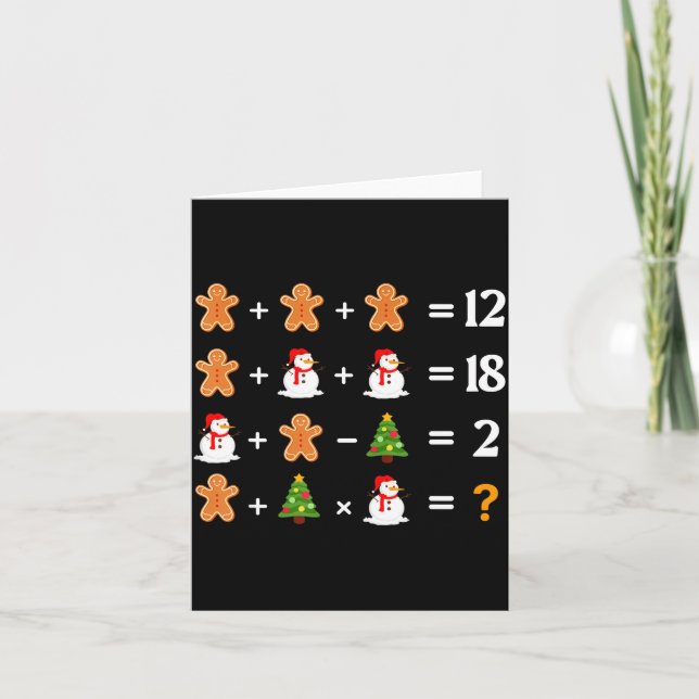 Funny 6 7 Meme Christmas Order Of Operations Math  Kort (Framsida)