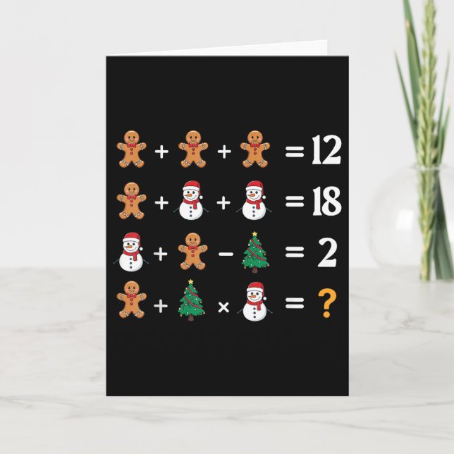 Funny 6 7 Meme Christmas Order Of Operations Math  Kort (Framsida)