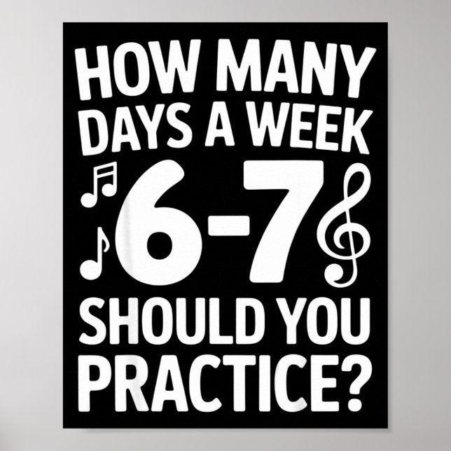 Funny 6 7 Meme Music Students Six Seven Outfit Mus Poster (Framsidan)