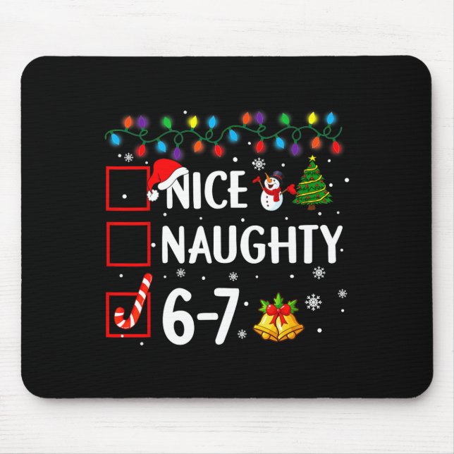 Funny 6-7 Meme Nice Naughty 67 Christmas Brain Rot Musmatta (Framsidan)