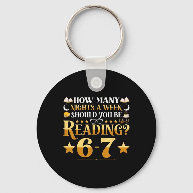 Funny 6-7 Reading Meme Quote Teacher Librarian Boo Nyckelring (Framsida)