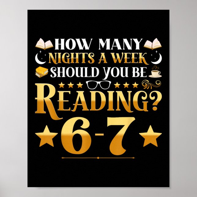 Funny 6-7 Reading Meme Quote Teacher Librarian Boo Poster (Framsidan)