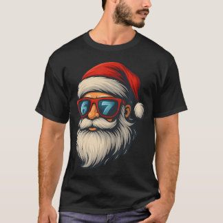 Funny 6 7 Six Seven Meme Santa Face Christmas Retr T Shirt