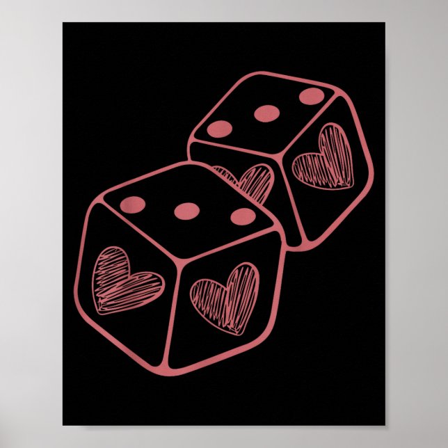 Funny 6 7 Valentine Couples Matching Love Heart Pl Poster (Framsidan)
