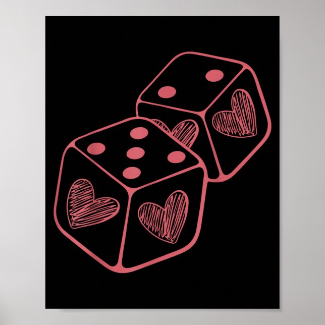 Funny 6 7 Valentine Love Heart Playing Card Couple Poster (Framsidan)