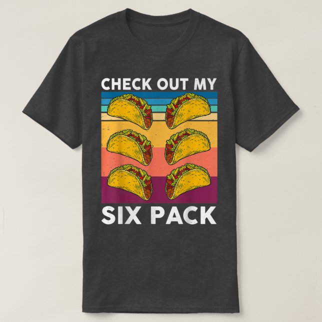 Funny 6 Pack Meican Gym Top för Taco Älskare Fitne T Shirt (Design framsida)