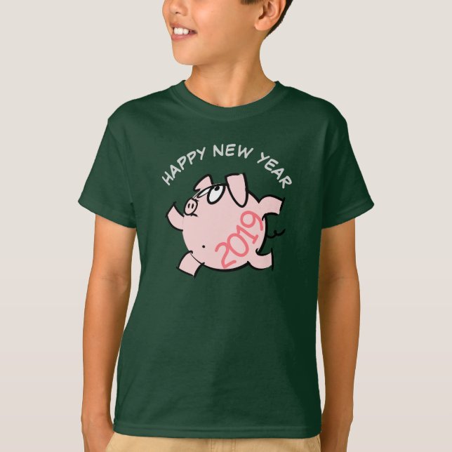 Funny 6 Tecknader Illustration Gris År 2019 Kids T Shirt (Framsida)