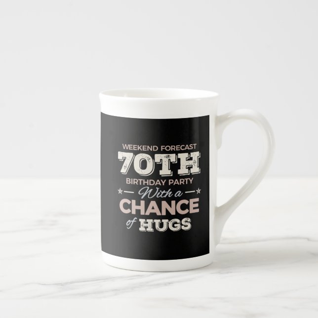 Funny 70-årsdag ord benporslin mugg (Höger)
