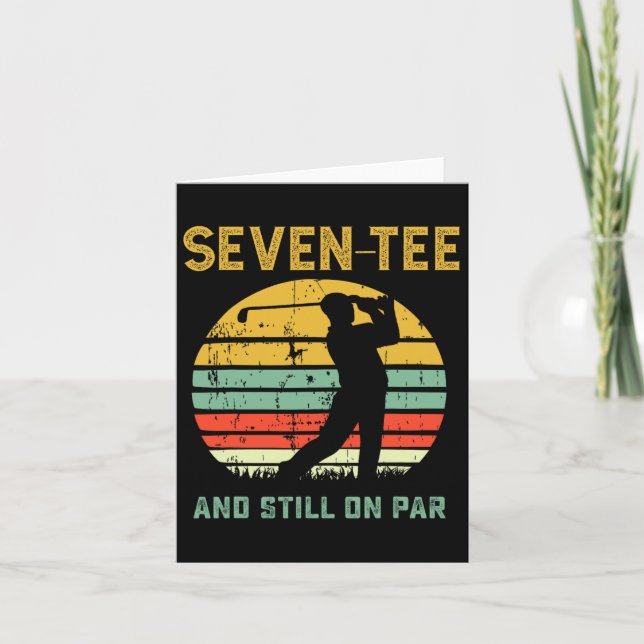 Funny 70:e födelsedagen Golf Pun Golfing 70-årig G Kort (Framsida)