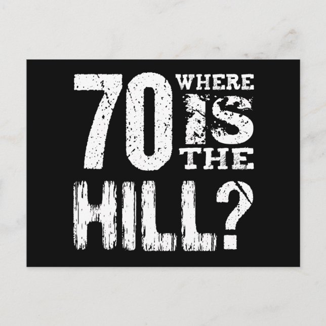 Funny 70:e födelsedagen Spara datum V05F Meddelande Vykort (Framsida)