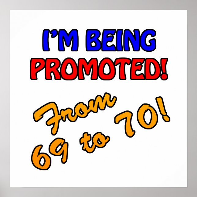 Funny 70:e födelsedagsgåva poster (Framsidan)