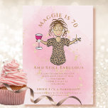 Funny 70:e  Guld 70 och Fabulous Birthday<br><div class="desc">Är någon speciell som vänder 70 som du vill fira? Denna 70 och fortfarande vackra inbjudan sätter temat för henne på hennes stora dag. Anpassa till namn eller ändra till och med år ...  Ni kan ändra hela texten för att komplettera er party!!!!!</div>
