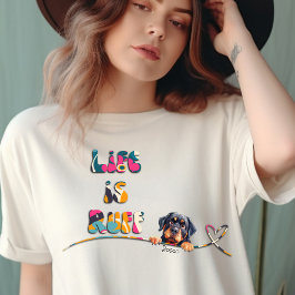 Funny 70:s färgstarka Retro Rottweiler-anpassade n T Shirt