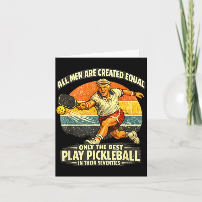 Funny 70th birthday pickleball player 70 years old kort (Framsida)
