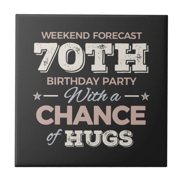 Funny 70th birthday sayings kakelplatta (Framsidan)