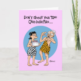 Funny 72:a födelsedagen kort