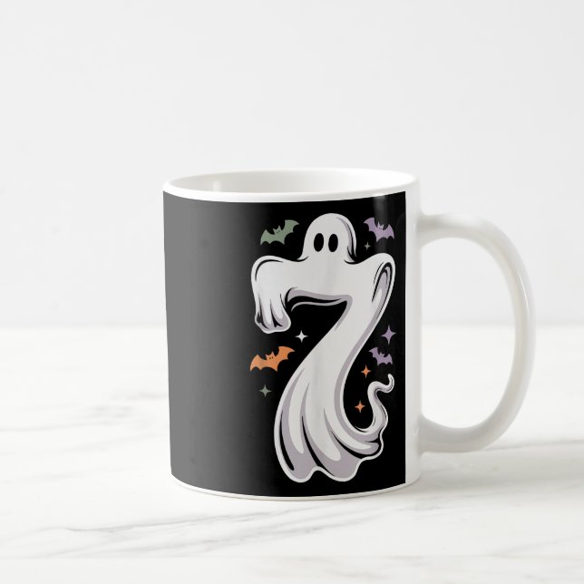 Funny 7 Ghost Meme Halloween Costume Matching Desi Kaffemugg (Höger)