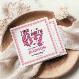 Funny 7th Birthday | “I Was 6, Now 7” Party Pappersservett