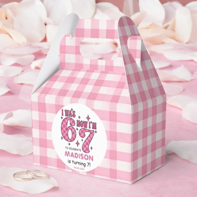 Funny 7th Birthday | “I Was 6, Now 7” Party Presentaskar (Bröllop)