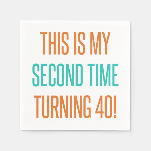 Funny 80:e födelsedagen för kvinnor pappersservett (Framsidan)