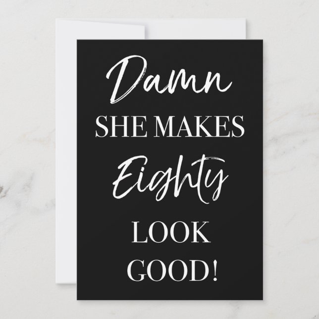 Funny 80:e Födelsedagsfesten Inbjudningar (Framsida)