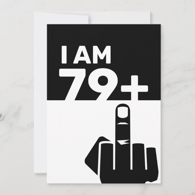 Funny 80:e födelsedagsgåva, 79 Plus en Inbjudningar (Framsida)