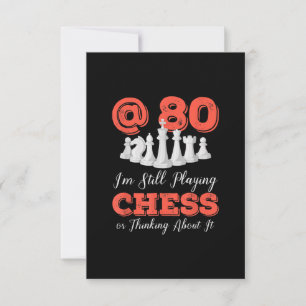 Funny 80:e födelsedagsgåva - 80 år gammal Chess Qu OSA Kort