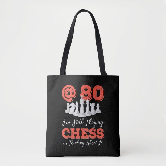 Funny 80:e födelsedagsgåva - 80 år gammal Chess Qu Tygkasse (Framsida)