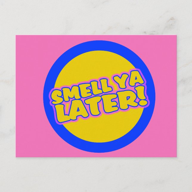 Funny 80s slang vykort (Framsida)