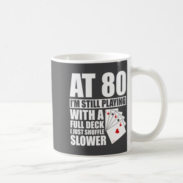 Funny 80th Birthday Ker Player 80 Year Old Retro  Kaffemugg (Höger)