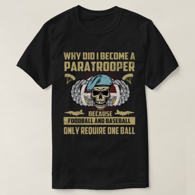 Funny 82nd 101st Airborne Paratrooper Military T Shirt (Design framsida)