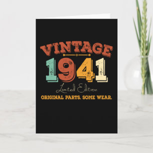 Funny 84-årig 1941-Vintage 84:e födelsedagspresent Kort