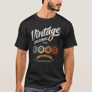Funny 84-årig 1941-Vintage 84:e födelsedagspresent T Shirt