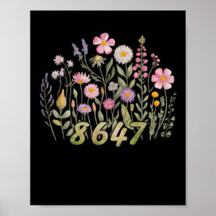 Funny 8647 Blommor Blommigt Boho För manar and Wom Poster