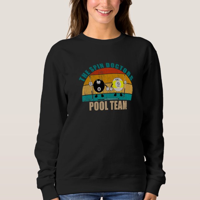 Funny 8 9 Ball Billiards Team The Spin Doctors Poo T Shirt (Framsida)