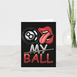 Funny 8 Boll Billiard Bassäng Player Åtta Boll Bil Kort
