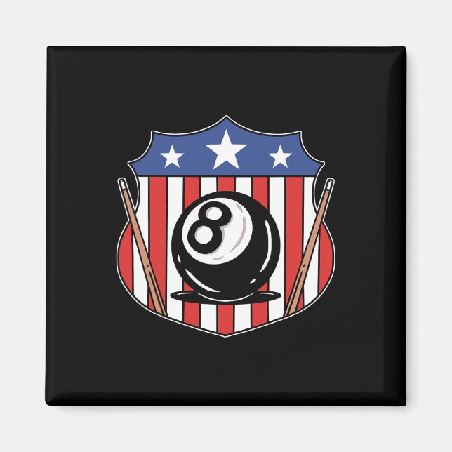 Funny 8 Boll Billiard Bassäng Player Åtta Boll Bil Magnet (Framsidan)