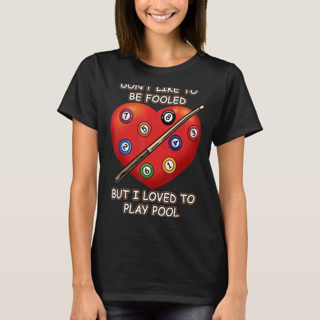 Funny 8 Boll Billiard Bassäng Player Åtta Boll Bil T Shirt (Framsida)