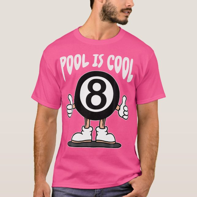 Funny 8 Boll Billiard Bassäng Player Åtta Boll Bil T Shirt (Framsida)